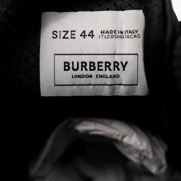 size 11 /EU 44 Burberry Arthur Lace Black Brown Sneakers Leather Big Laces main image 7